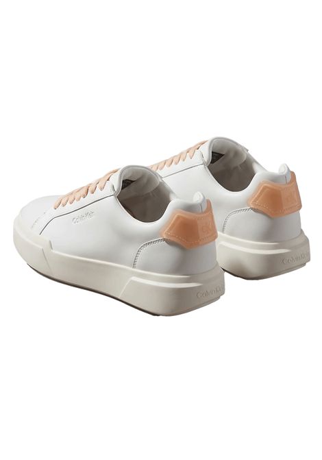 Scarpe Calvin Klein Chunky Cupsole LaceUp Rubber BT Bianco Cipria Donna CALVIN KLEIN | Sneakers | HW0HW03096-05Z